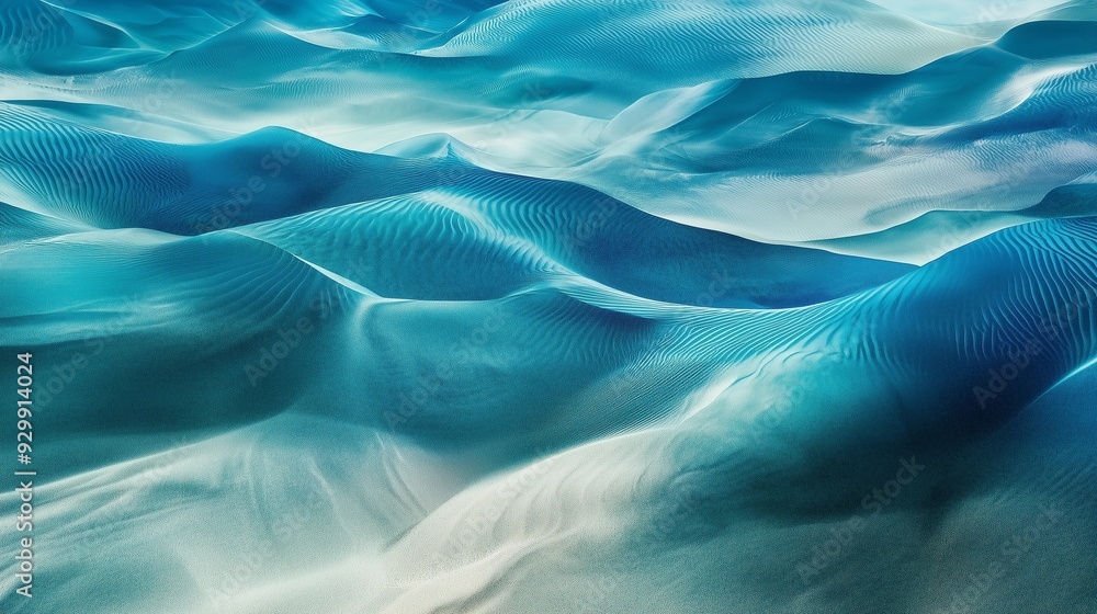 Fototapeta premium abstract blue background with waves