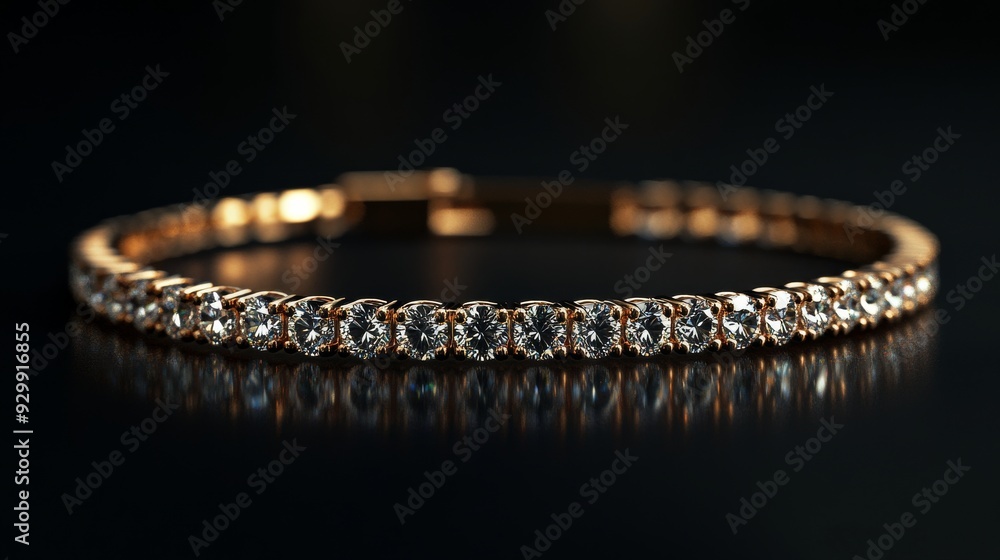 Learher black background on fancy diamond bracelet Learher black background on fancy diamond bracelet