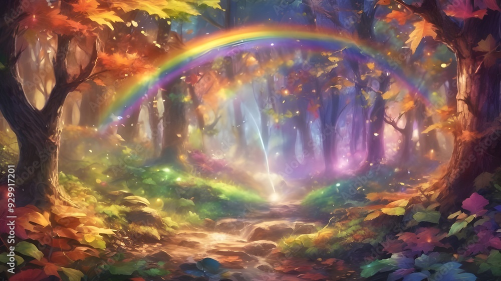 Fototapeta premium Rainbow Forest 