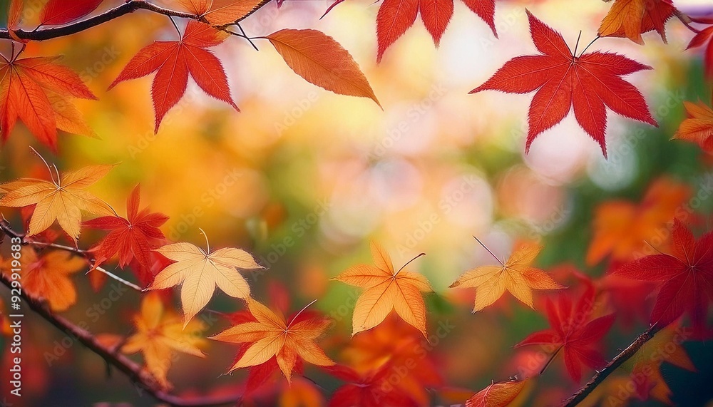 秋の紅葉　もみじタイトルフレーム