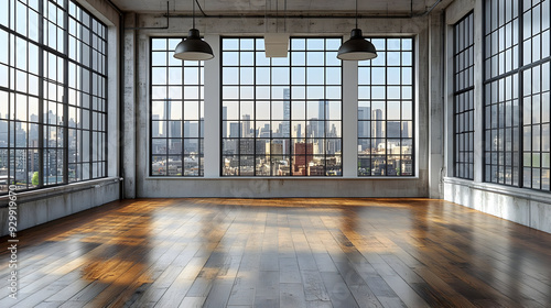 Spacious industrial-style r...