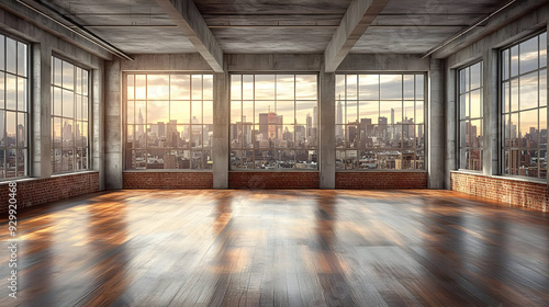 Spacious urban loft with la...