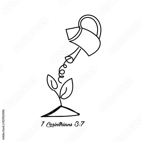 Scripture Illustration for Tattoo design. The message of the Gospel of Jesus Christ. Bible lesson for kids.