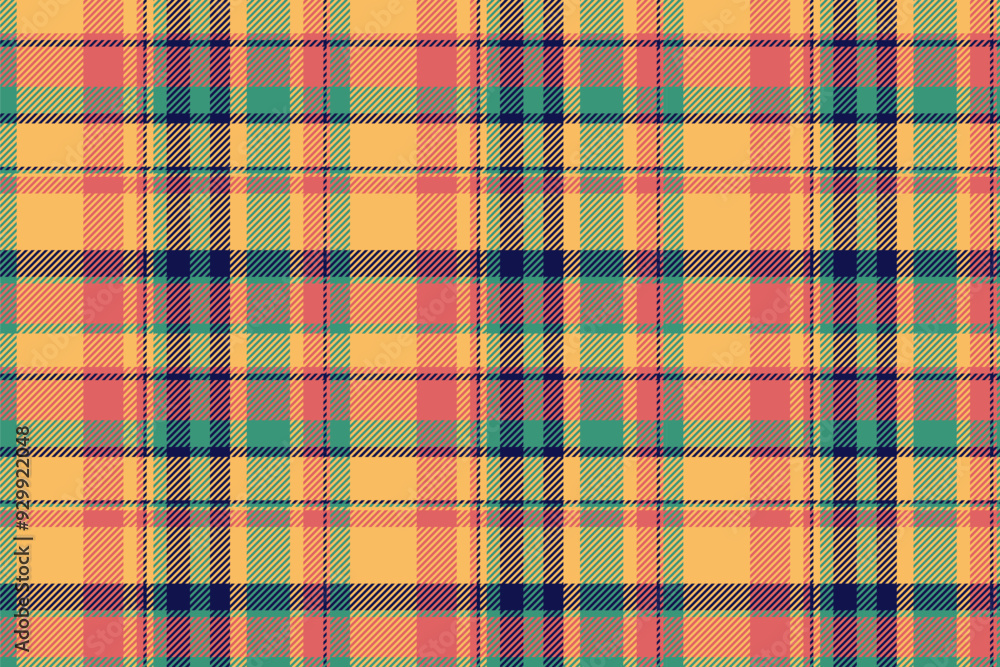 Mosaic textile tartan seamless, warp fabric pattern check. Marriage plaid background vector texture in amber and red colors. Mosaic textile tartan seamless, warp fabric pattern check. Marriage plaid background vector texture in amber and red colors.