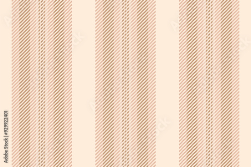 Fashioned vertical vector background, towel lines seamless fabric. Package textile pattern stripe texture in antique white and light colors.