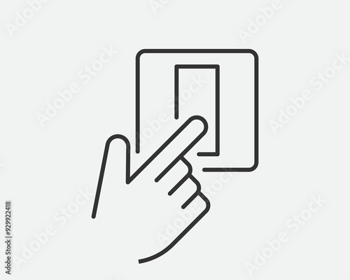 Light dimmer icon line trendy design. Electricity lamp saving energy sign. Black and white flat style.