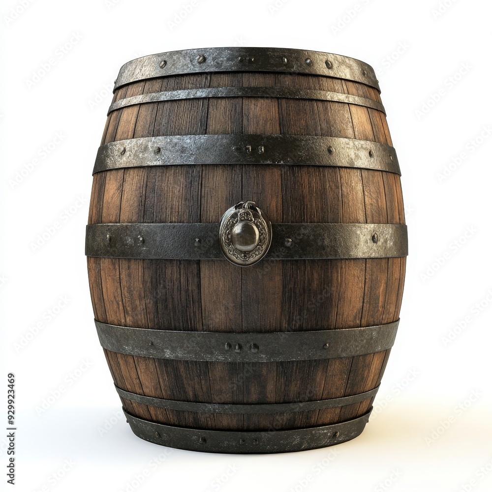 Isolated old wooden barrel on transparent background Isolated old wooden barrel on transparent background