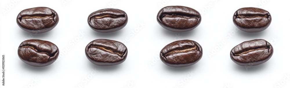 Transparent background with a set of coffee beans Transparent background with a set of coffee beans