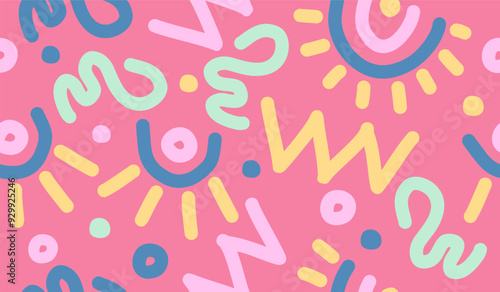 Abstract background with hand drawn pattern design
