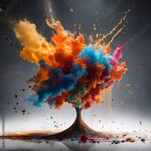 abstract watercolor background with splashes