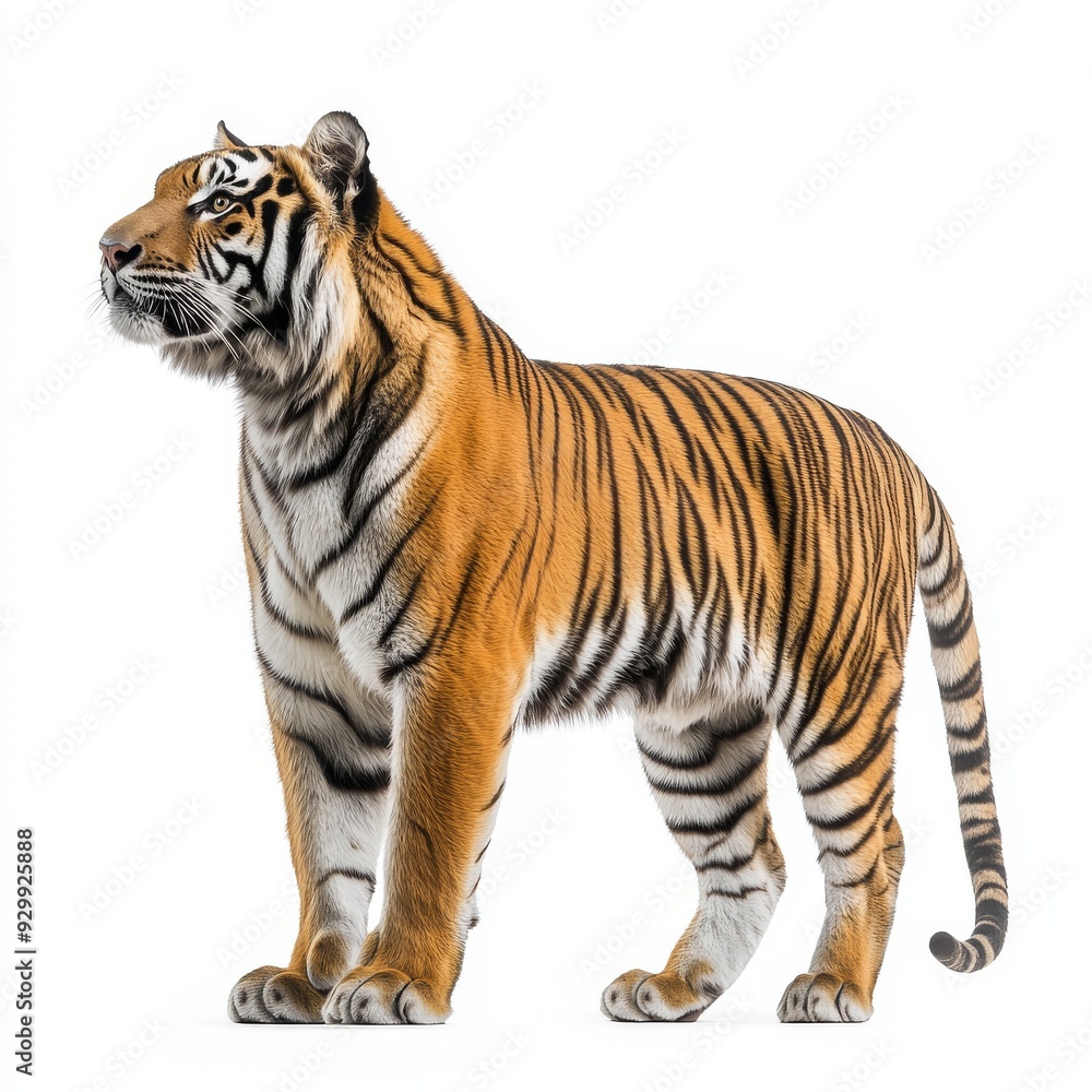 Transparent background with portrait of Sumatran tiger