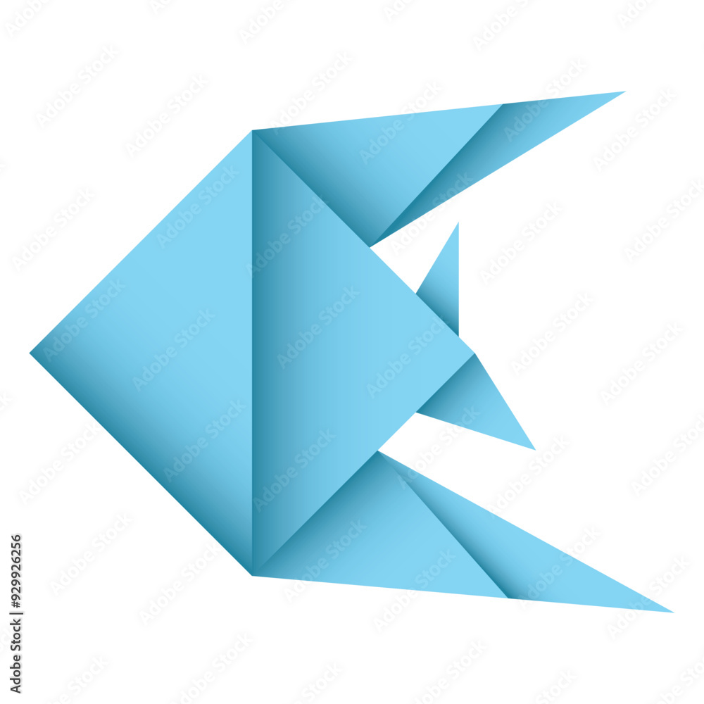 Fish origami. Abstract fish origami logo design. Animal origami. Paper origami. Vector illustration Fish origami. Abstract fish origami logo design. Animal origami. Paper origami. Vector illustration