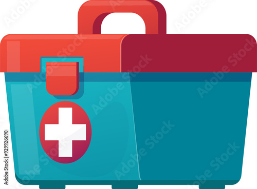 medical suitcase with first aid medicines