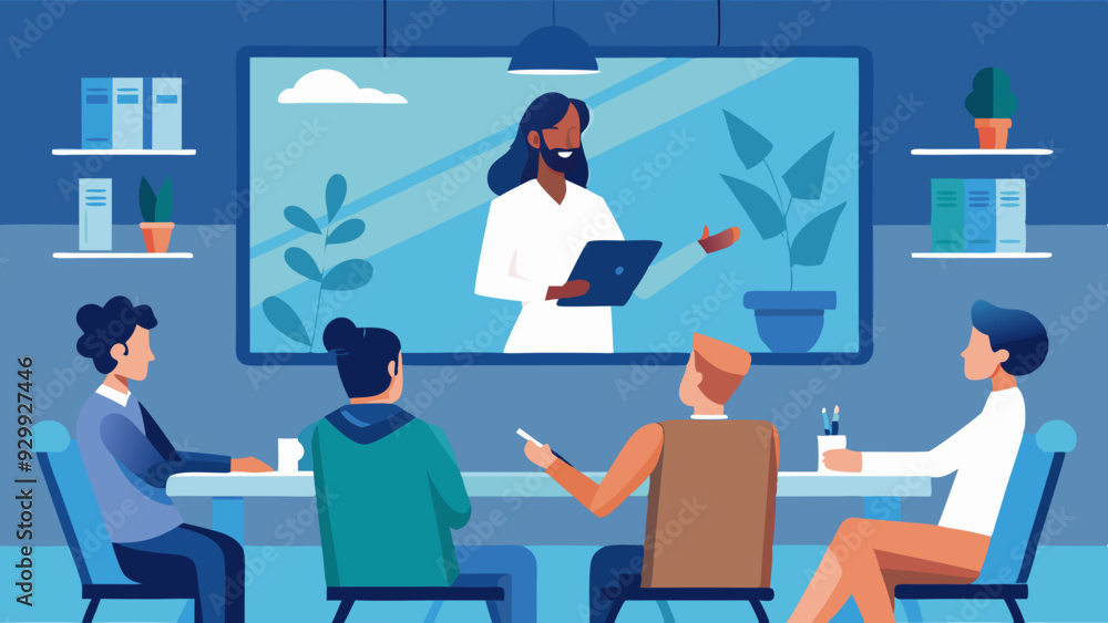 Virtual Classroom Interaction: A virtual classroom session with students and a teacher interacting through video calls.
Virtual Classroom Interaction: A virtual classroom session with students and a teacher interacting through video calls.