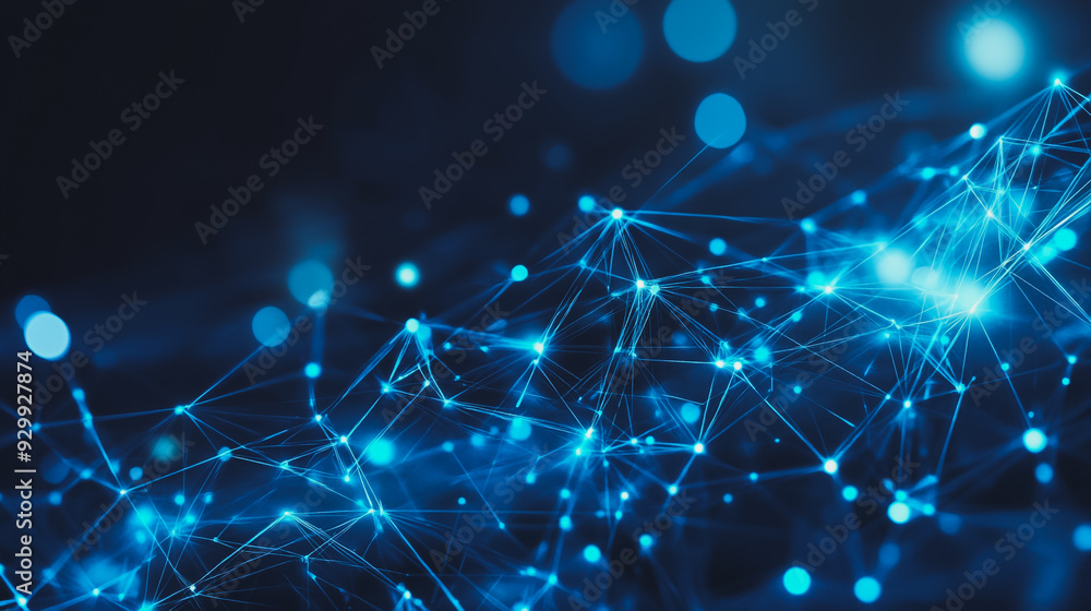 Abstract business connection of lines from nodes It is connected to endless nodes and represents the innovation of communication in the network. Abstract business connection of lines from nodes It is connected to endless nodes and represents the innovation of communication in the network.