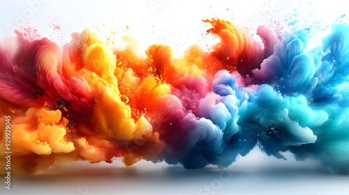 Vibrant abstract swirl of c...