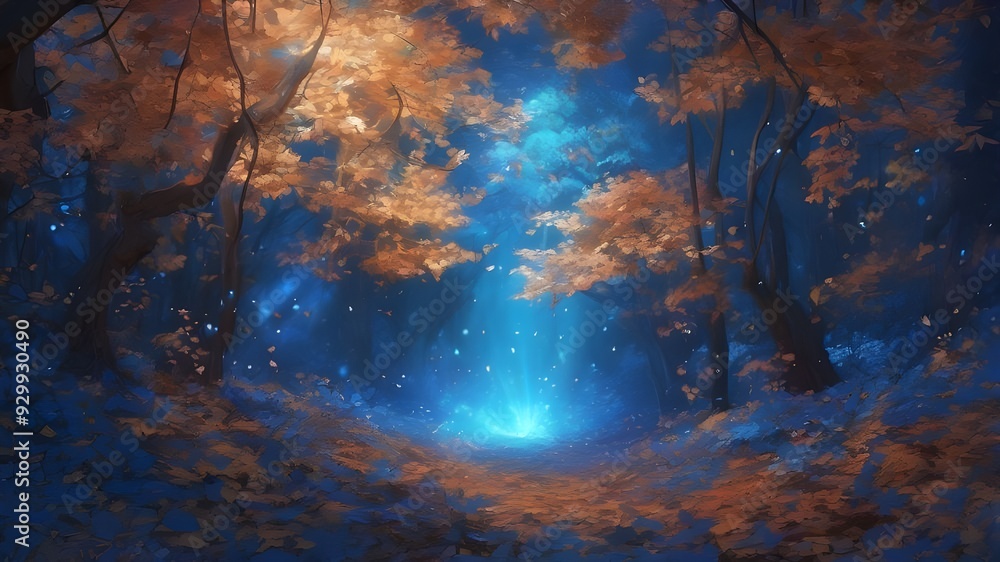 Fototapeta premium blue forest
