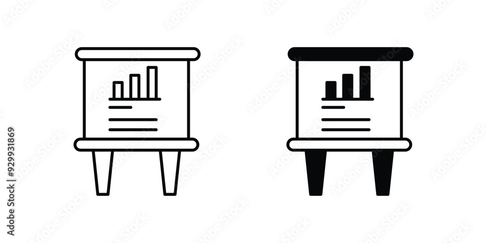 presentation set icon with white background vector stock illustration presentation set icon with white background vector stock illustration