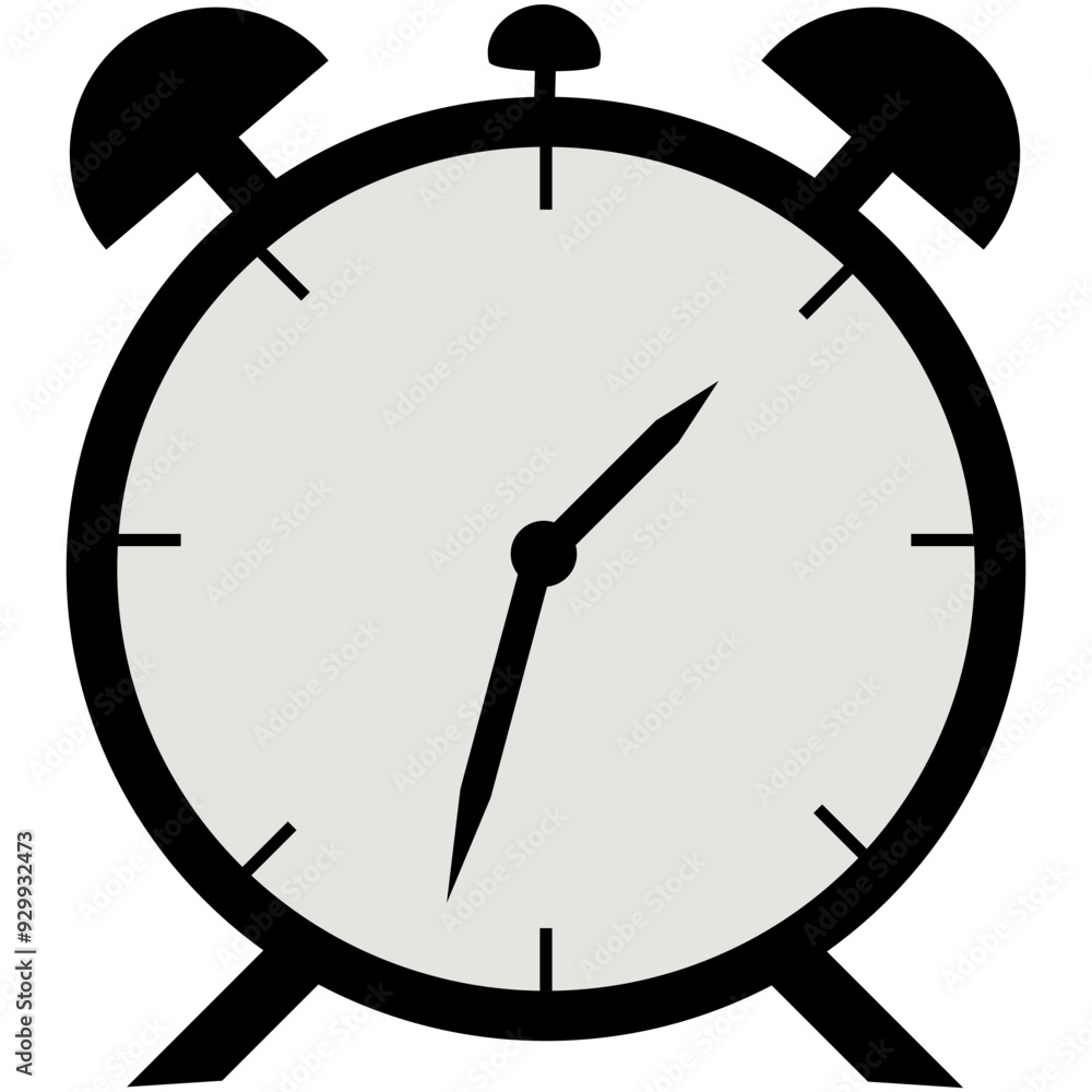 alarm clock, isolated on white background, simple alarm clock, vector illustration alarm clock, isolated on white background, simple alarm clock, vector illustration