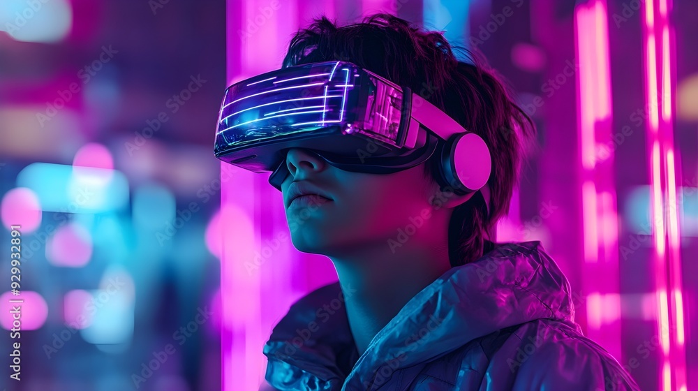 © Phichaphat - Futuristic VR Experience in Neon Lights © Phichaphat - Futuristic VR Experience in Neon Lights