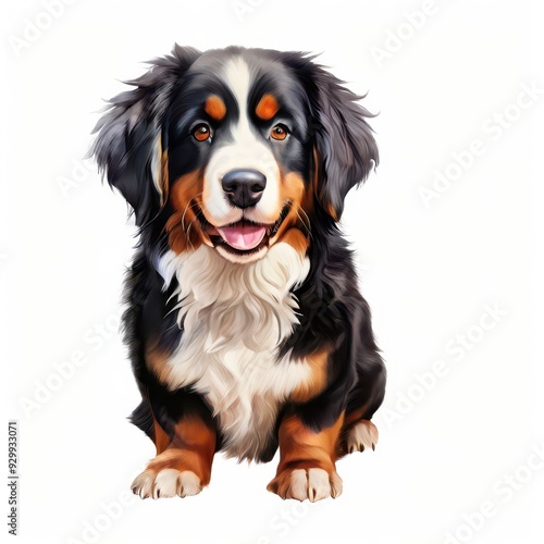 Bernese Mountain Dog Puppy with Big Brown Eyes.