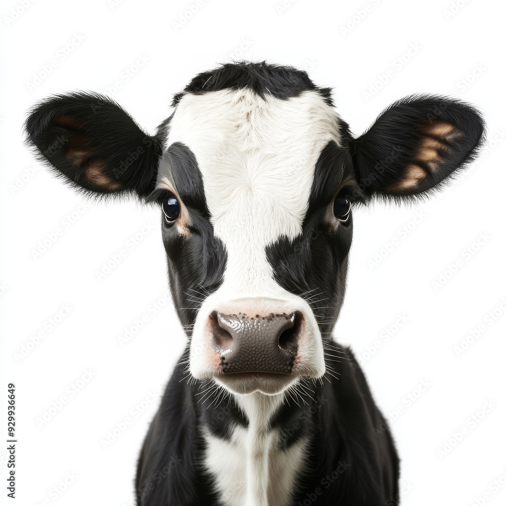 Isolated cow head close up on white background Isolated cow head close up on white background