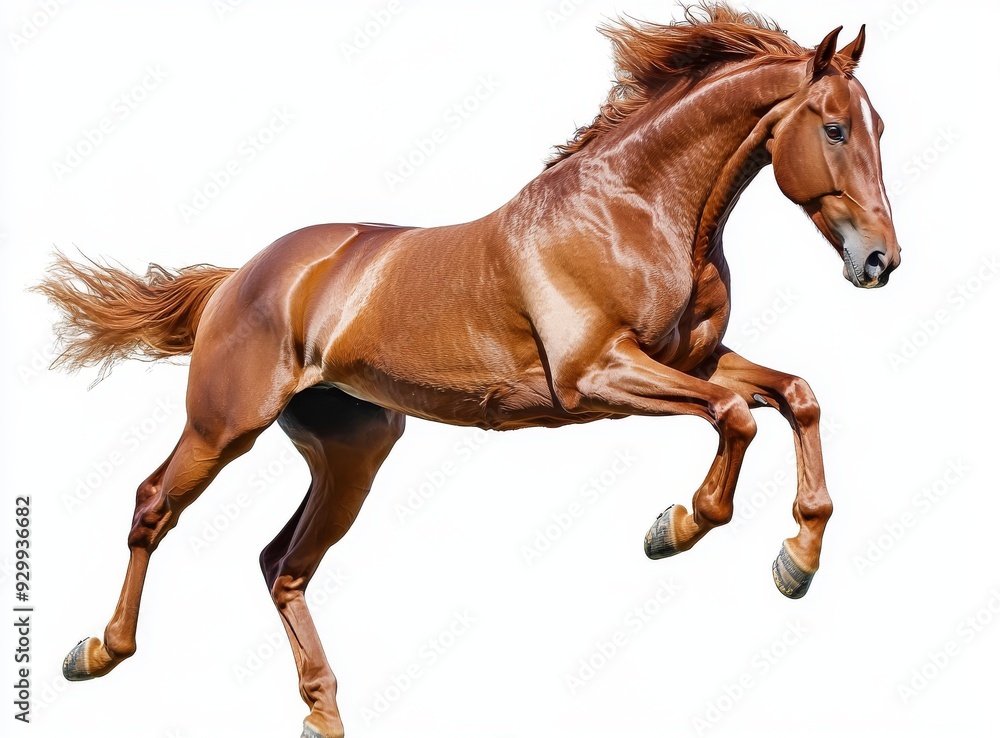 Obraz premium Horse portrait isolated on white background, transparent cutout