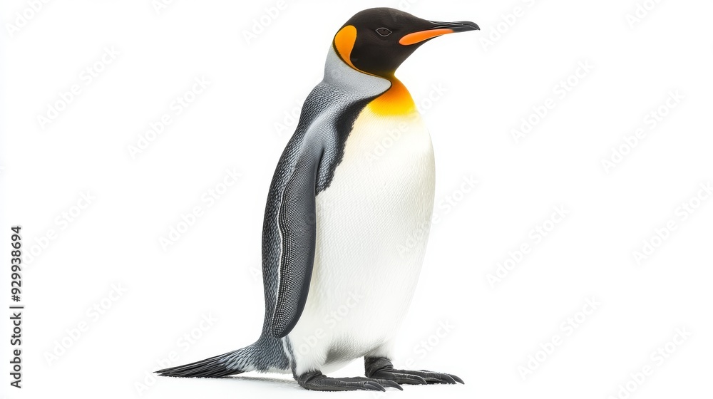 Fototapeta premium Penguin bird standing, isolated on transparent background