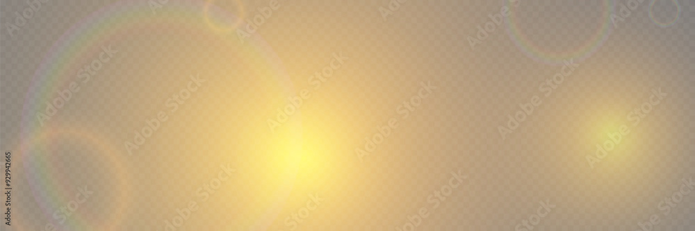 Light flash of lens and light. Explosion of lenses, on a transparent background. Light flash of lens and light. Explosion of lenses, on a transparent background.