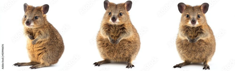 Cute Australian quokkas with transparent backgrounds Cute Australian quokkas with transparent backgrounds