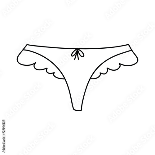 Women's panties isolated on a white background.