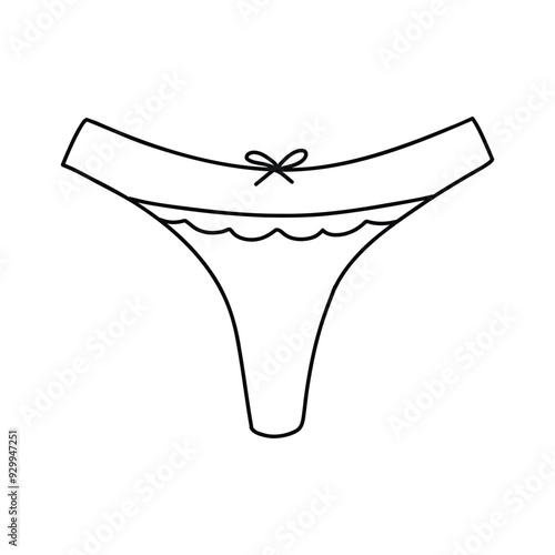 Women's panties isolated on a white background.