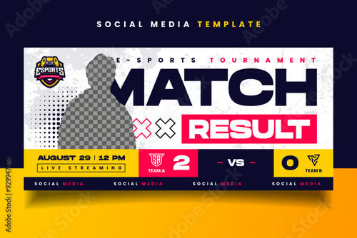 E-sports Logo and Banner Flyer Template for Gaming Team or Tournament
