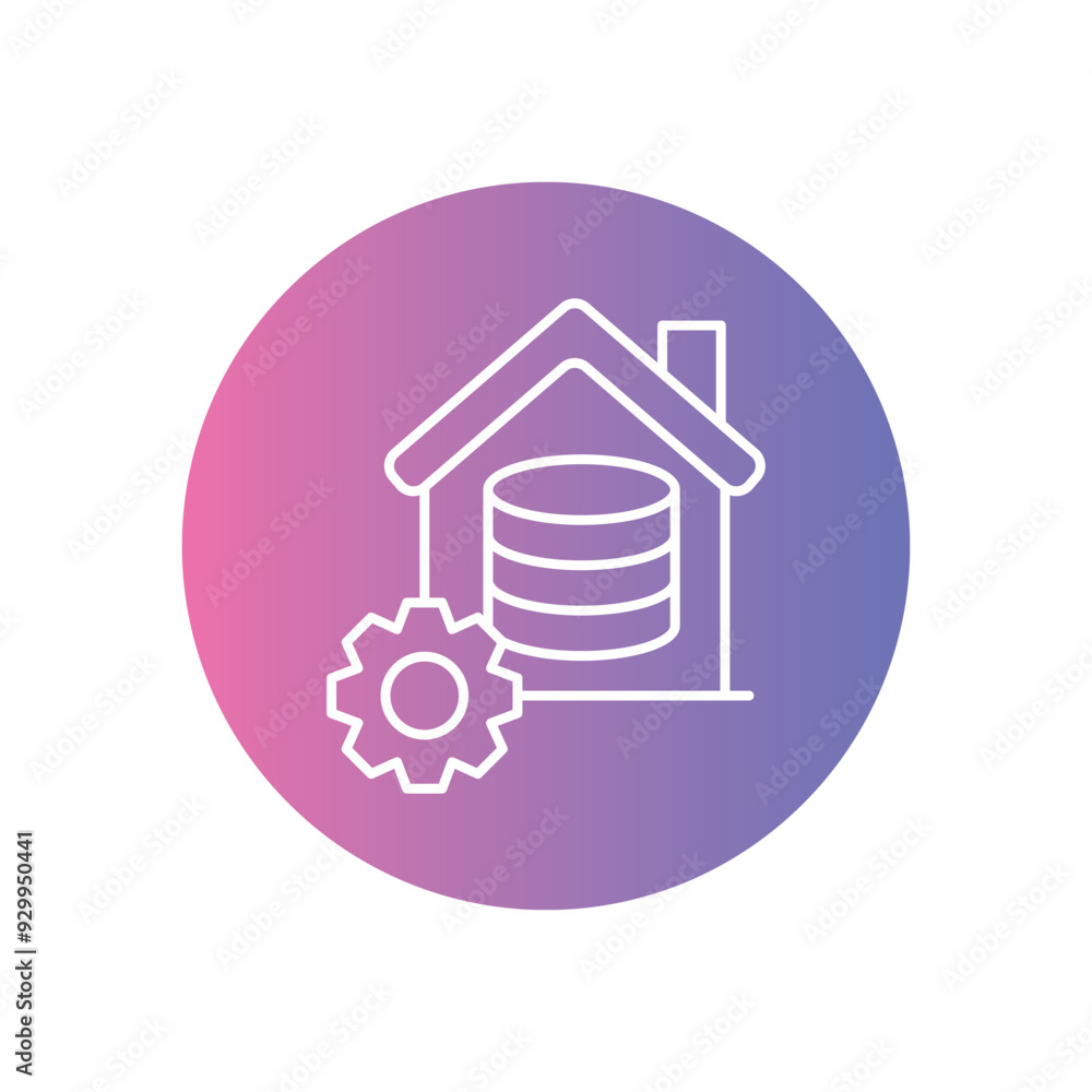 Data Warehouse icon vector stock illustration Data Warehouse icon vector stock illustration
