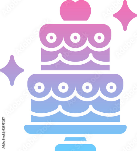Wedding cake icon