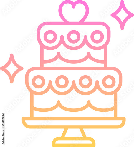 Wedding cake icon