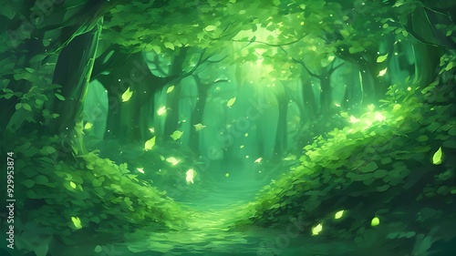 Green color forest