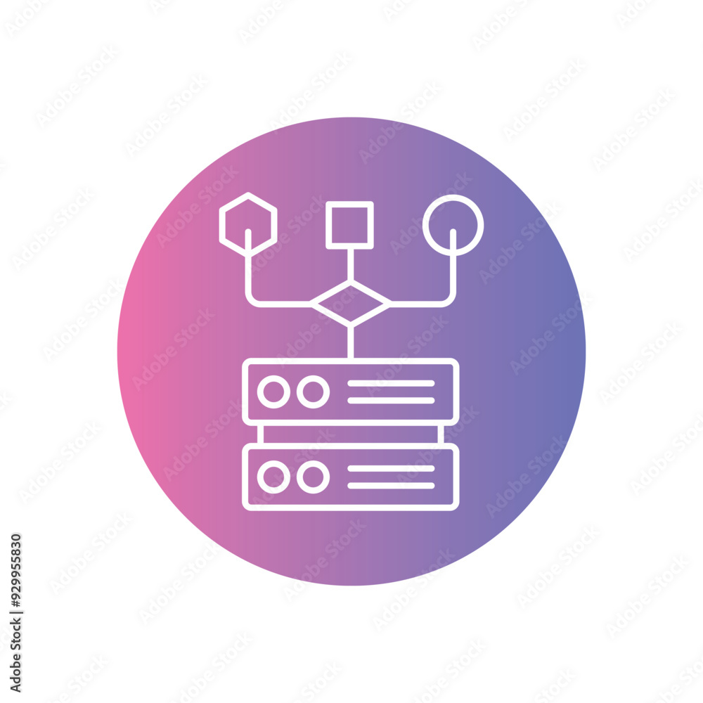Data Pipeline icon vector stock illustration Data Pipeline icon vector stock illustration
