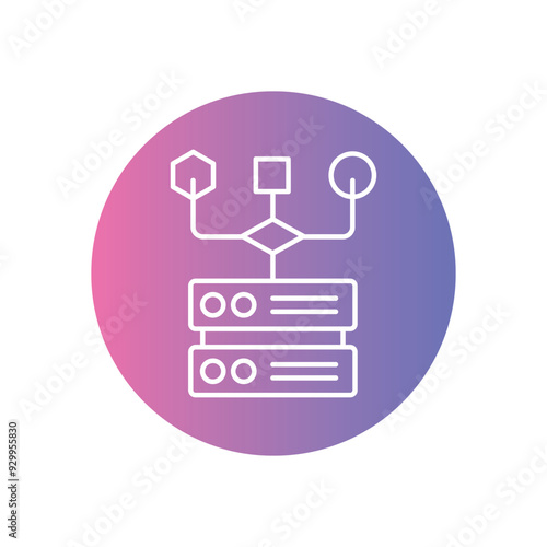 Data Pipeline icon vector stock illustration