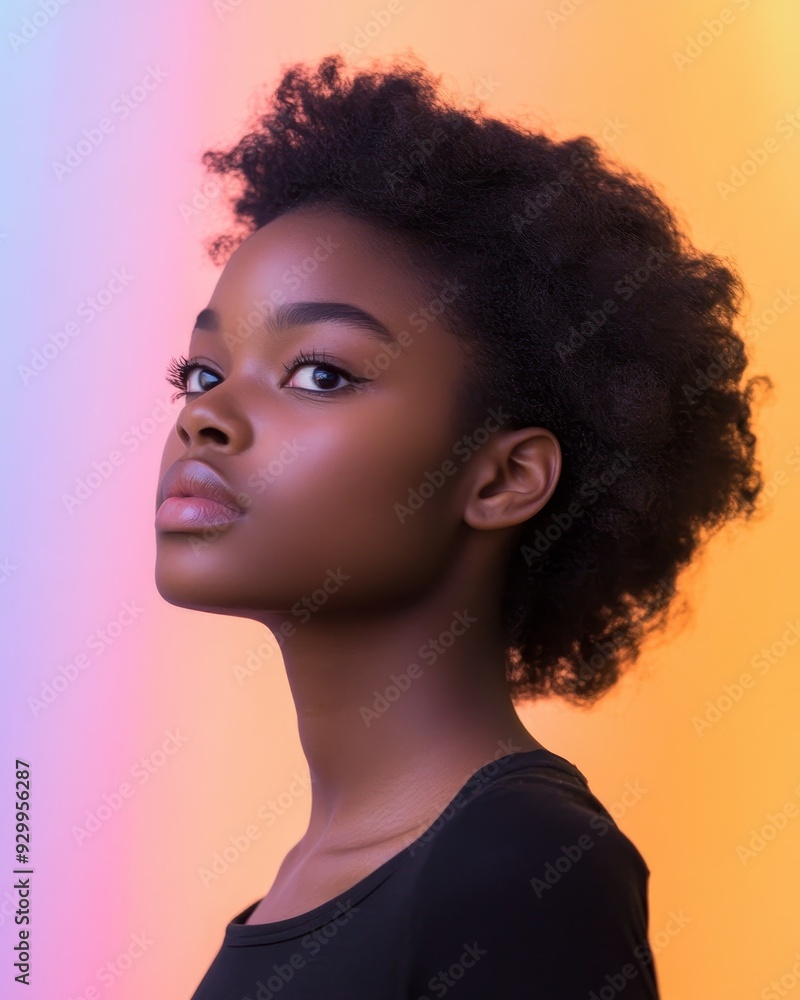 Portrait of a beautiful Caribbean teen with glowing skin care routine Portrait of a beautiful Caribbean teen with glowing skin care routine