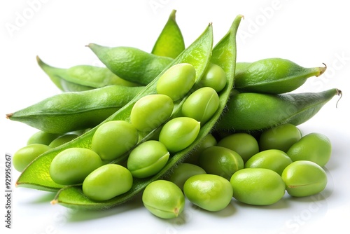 Wallpaper Mural Green Edamame bean isolated on white background, Edamame on White Background With clipping path Torontodigital.ca