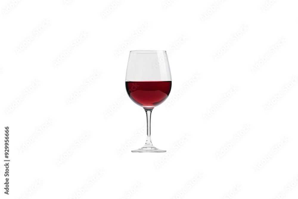Photo of a glass with red wine on a white background Photo of a glass with red wine on a white background