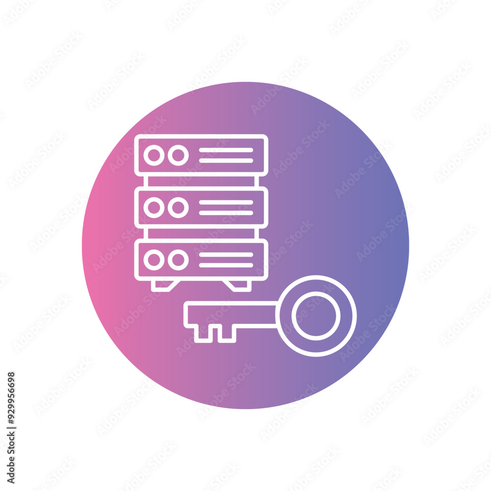Data Access icon vector stock illustration
