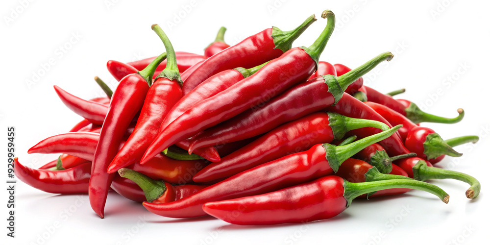 Red hot chili peppers isolated on white background Red hot chili peppers isolated on white background