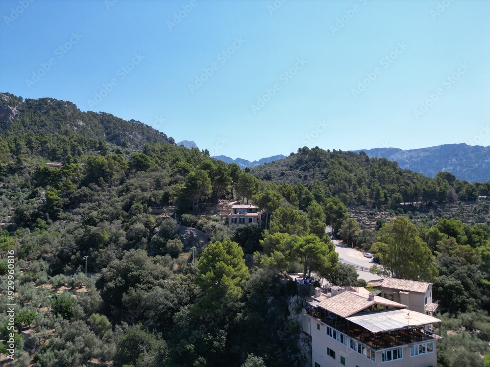 Aerial View of the Sóller Valley and Tramuntana Mountains, Mallorca Aerial View of the Sóller Valley and Tramuntana Mountains, Mallorca