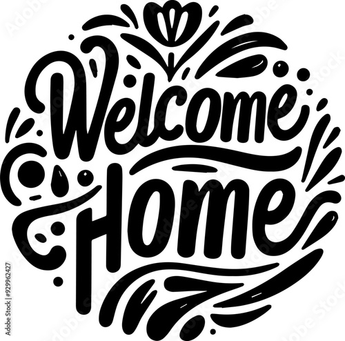 housewarming lettering for different designs