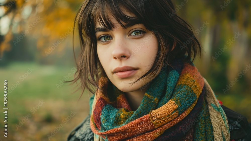 Autumn Portrait with Scarf Autumn Portrait with Scarf