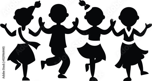 Dance Shadowy Silhouette Vector Art Pack