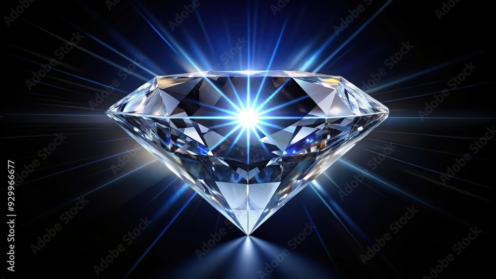 Shining diamond against black background, luxury, expensive, gemstone, jewelry, brilliant, sparkle, reflection,precious, elegance