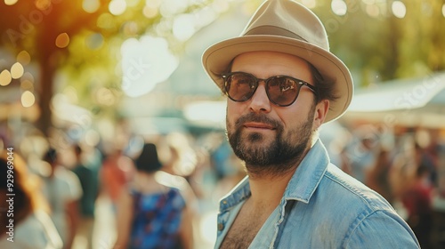 Stylish Man in Summer Atmosphere photo